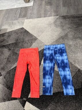 Under Armour Kids Leggings - Red & Blue Tie-Dye